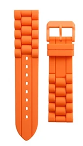 Uhrenarmband M-Watch by Mondaine Ltd Uhrenband Silikon Orange 22mm Neu FPDIV.35 - Picture 1 of 1