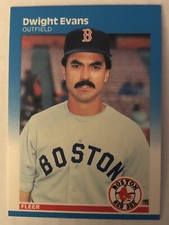 1987 Fleer Dwight Evans Baseball Card #34 Red Sox HOF High-Grade NM