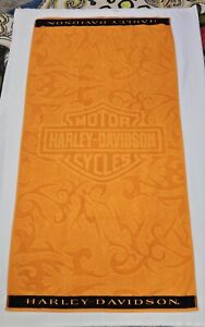 Vintage Harley Davidson 2002 Bright Orange Beach Towel