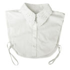 Floral Cotton Detachable Neckline Collar Half Shirt Blouse Women