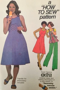 De colección Sin Cortar Simplicity 7866 Fácil Coser Patrón Sol Verano Vestido Túnica Top Pantalón Adolescente - Imagen 1 de 4