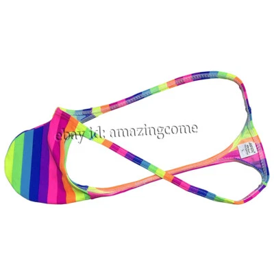 Mens String T-back Triangle Underwear Enhancing Male Tiny Slip Bulge Beach Thong - Image 1 of 4