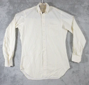 Holland Sherry Hemd Herren große Knopfleiste Langarm gelb gestreift Freizeit - Bild 1 von 13