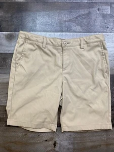 Lands End Shorts Girls Sz 16 Beige School Uniform Active Chino Adjustable Waist - Picture 1 of 20