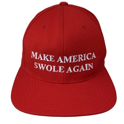 Gorra Make America Swole Again Reigning Fury Snapback roja sistema operativo ajustable Yupoong Foto 1 de 4