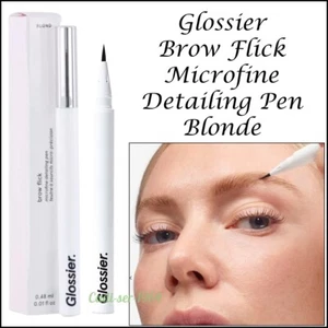 Glossier Brow Flick Eyebrow Pen Microfine Detailing Blonde Brush Tip Pen NEW - Picture 1 of 24