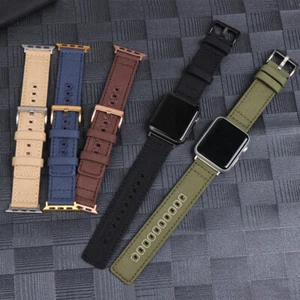Hochwertiges Baumwoll Canvas Sport Uhrenarmband für Apple iwatch1234567 38 40 42mm - Bild 1 von 20
