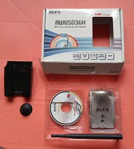 Alfa Network ORIGINAL AWUS036H 802.11 b/g Long-Range USB Adapater - Zdjęcie 1 z 1