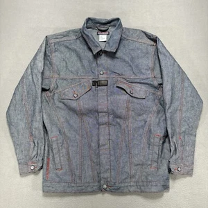 Vintage MoJeans Denim Jacket Maurice Malone XL Gray Distressed Trucker Hip Hop - Picture 1 of 14