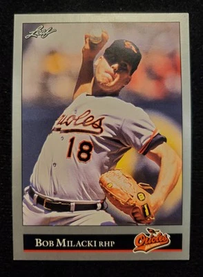 RARO🔥🔥 1992 Hoja - Baltimore Orioles, Bob Milacki #262, Tarjeta de error Foto 1 de 2