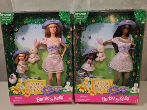 2-Mattel Barbie & Kelly Easter Bunny Fun Doll Set 21720 & 22187 NEW IN BOX - Picture 1 of 9