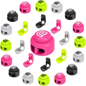 Nylon Cord Locks for No Tie Shoelaces - 32Pcs, Two Hole Heavy Duty Spring Tog... - Picture 1 of 7