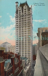 New York City NYC - LIBERTY TOWER - Postcard Early Skyscraper - Imagen 1 de 2