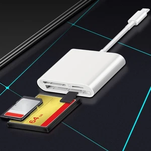 Speed Mobile Phone OTG Adapter 3 in 1 For SD/TF/CF Memory Card Reader Type-C - Afbeelding 1 van 8