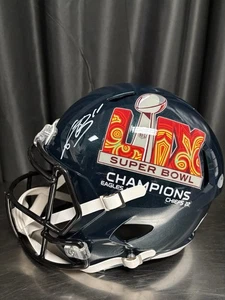 Philadelphia Eagles AJ Marrón Tamaño Completo Super Bowl Rep Casco Beckett - Imagen 1 de 4