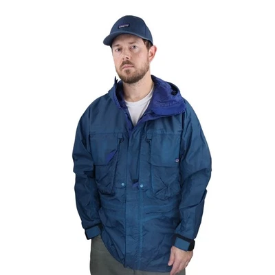 Vintage Patagonia SST Fly Fishing Jacket Mens M/L Hydroshed Rain Wading Coat 90s - Image 1 of 4