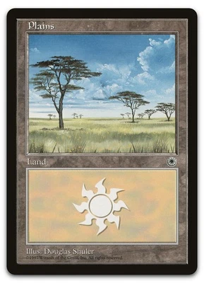 Plains (Clouds Right) (NM) Portal POR Magic MTG - Image 1 of 2