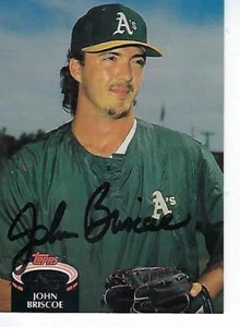 JOHN BRISCOE  SIGNED 1992 TOPPS STADIUM CLUB #681 - OAKLAND ATHLETICS - Picture 1 of 1
