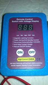 Remote Control Switch, 12V/24V 240A Kill Switch, LED Voltage Display - Picture 1 of 5