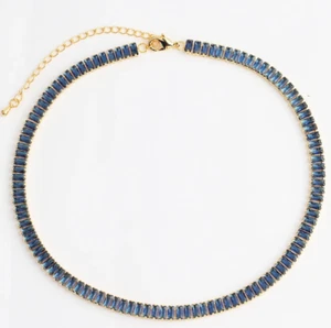 Collana Stile Tennis e CRISTALLI Swarovski - BLU ZAFFIRO - Foto 1 di 7