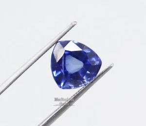 4.90 Ct Certified Natural Trillion Royal Blue Sapphire Loose Gemstone - Picture 1 of 5