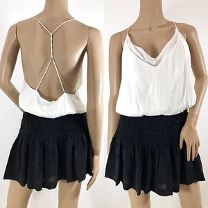 Paula Hermanny kurz schwarz weiß Club Minikleid Gr. M $ 348 Neu mit Etikett GR3 - Bild 1 von 12