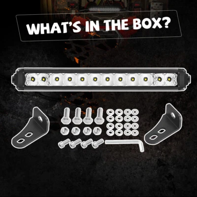 Slim 14inch LED Winch Bumper Mount Light Bar Combo for 12-22 Can-Am Renegade  - Изображение 1 из 4