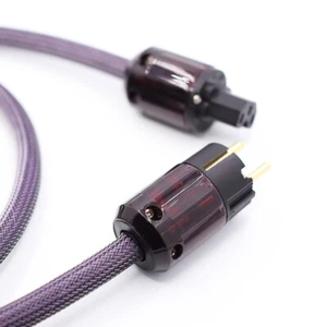 AC-313 HIFI 3x2.5mm² HIFI POWER CABLE Power Cord EU Schuko plug Mains Cable - Picture 1 of 6