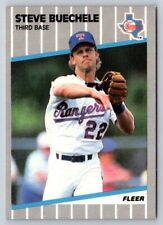 Steve Buechele 1989 Fleer #515 Texas Rangers Baseball Card