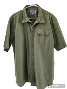REALTREE MENS GREEN CHECK SHORT SLEEVE HIKING CAMPING OUTDOOR SHIRT X-LARGE - Picture 1 of 6