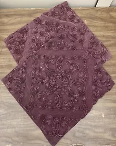 POTTERY BARN 100% Cotton Throw Pillow Covers (set of 2) Purple, AL-5 - Picture 1 of 5