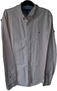 Camisa informal Tommy Hilfiger manga larga rosa grueso algodón talla L/G grande para hombre Reino Unido - Imagen 1 de 16