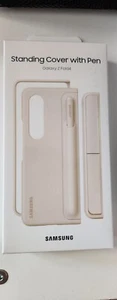 NEW Genuine OEM Samsung Galaxy Z Fold 4 Standing Cover with S Pen Sand EF-OF93P - Picture 1 of 2
