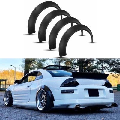 4 шт черных расширителей крыльев для Mitsubishi Eclipse брызговик очень широкие колесные арки - Изображение 1 из 4