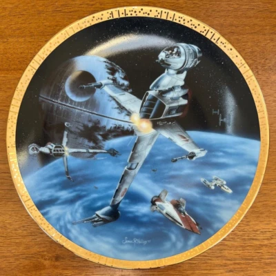 STAR WARS - Placa de combate Ala B - Colección Hamilton Vehículos espaciales - 1995 Foto 1 de 4