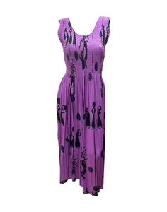 Womens Plus Size Curve Abstract Print Maxi Elasticated Dress Up to UK SIZE22 P39 - Picture 1 of 1