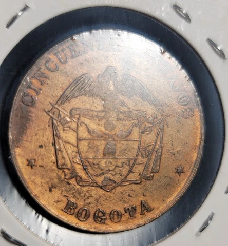1901 COLOMBIA - 50 Centavos - Leprosorium LAZARETO Coin Cover