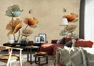 3D Vintage Blume B799 Business Tapete Wandbild Selbstklebend Commerce Amy - Bild 1 von 11