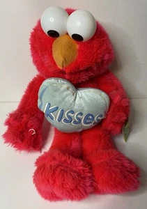 READ Vintage Nanco Sesame Street Plush Elmo Doll Valentines Day Kisses Heart - Picture 1 of 15