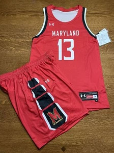Under Armour Maryland Terrapins Womens Basketball Jersey And Shorts Size L NWT - Picture 1 of 6