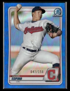 2020 Bowman Draft Daniel Espino Blue Chrome Refractor/150 #BD-26 Guardians  - Picture 1 of 2
