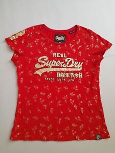 Womens red Superdry Vintage Logo CNY Floral All Over Print T-Shirt