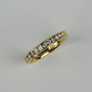 18k Yellow Gold, 0.50 Carat Diamond Men's Band Ring Size 10.75