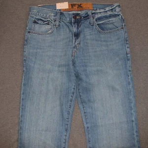 AUTHENTIC JEANSWEAR BY BUFFALO OUTDOORS SZ 30/30 DK BLUE DISTRESSED SLIM BOOT - Picture 1 of 9