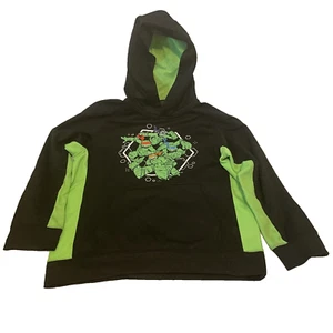 Pullover Teenage Mutant Ninja Turtles Boys Black/Green Hoodie Nickelodeon XL(14/ - Picture 1 of 16
