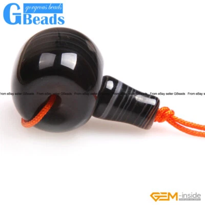 Juego de cuentas naturales de 3 agujeros Botswana Sardonyx ónix ágata tibetana Mala Guru Foto 1 de 4