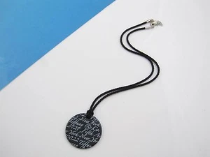 Tiffany & Co Silver MINT Circle Black Bone Round Notes Necklace - Picture 1 of 7