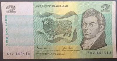 (1982) Australia 2 Dollars P43d KBU864498  sigs Johnston-Stone. - Image 1 of 2