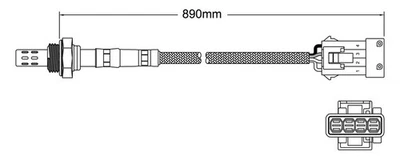 Pre-Cat oxygen sensor for Volvo V70 B5254T 5-Cyl 2.5 Turbo 97-98 - image 1 of 2