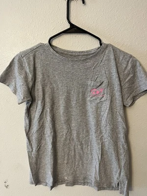 Camisa Vineyard Vines Niñas XL Gris Manga Corta Cuello Redondo Ligera Foto 1 de 3